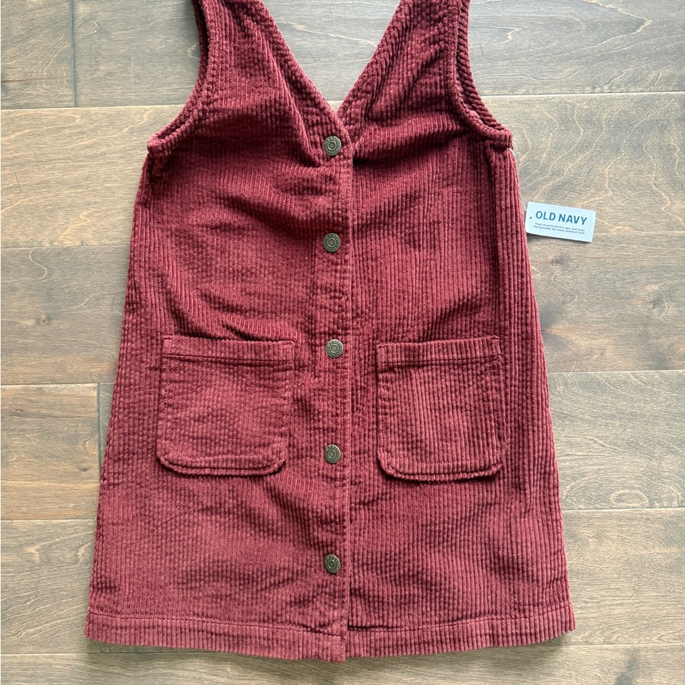 Old Navy Maroon Corduroy Kids Dress Size 6/7